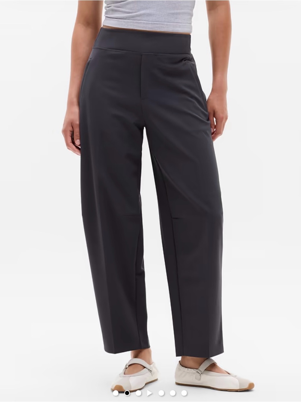 Athleta Wide-Leg High-Waist Women's Pants in Charcoal